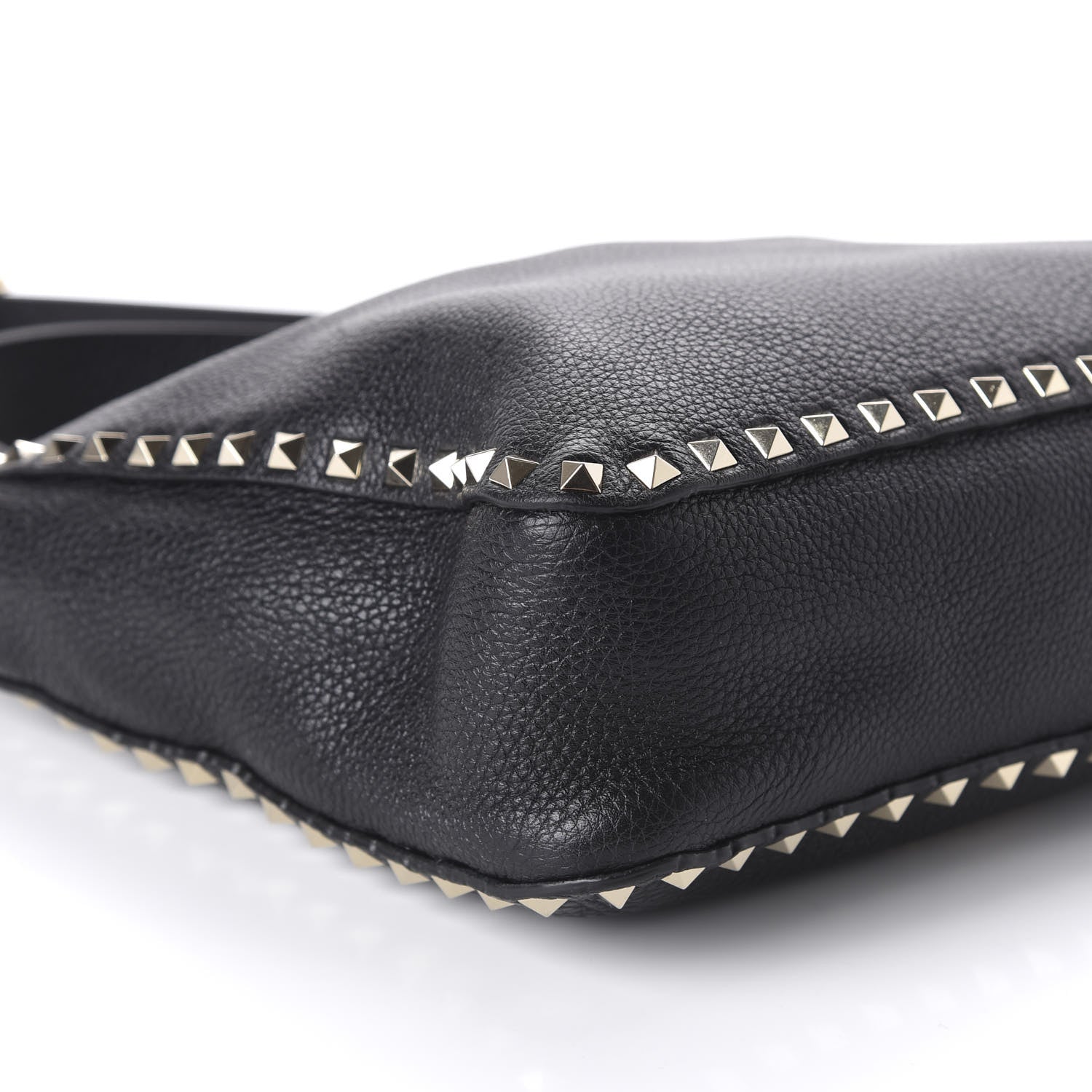 Valentino Garavani Pebbled Calfskin Small Rockstud Flip-Lock Messenger Bag Black 6 of 9