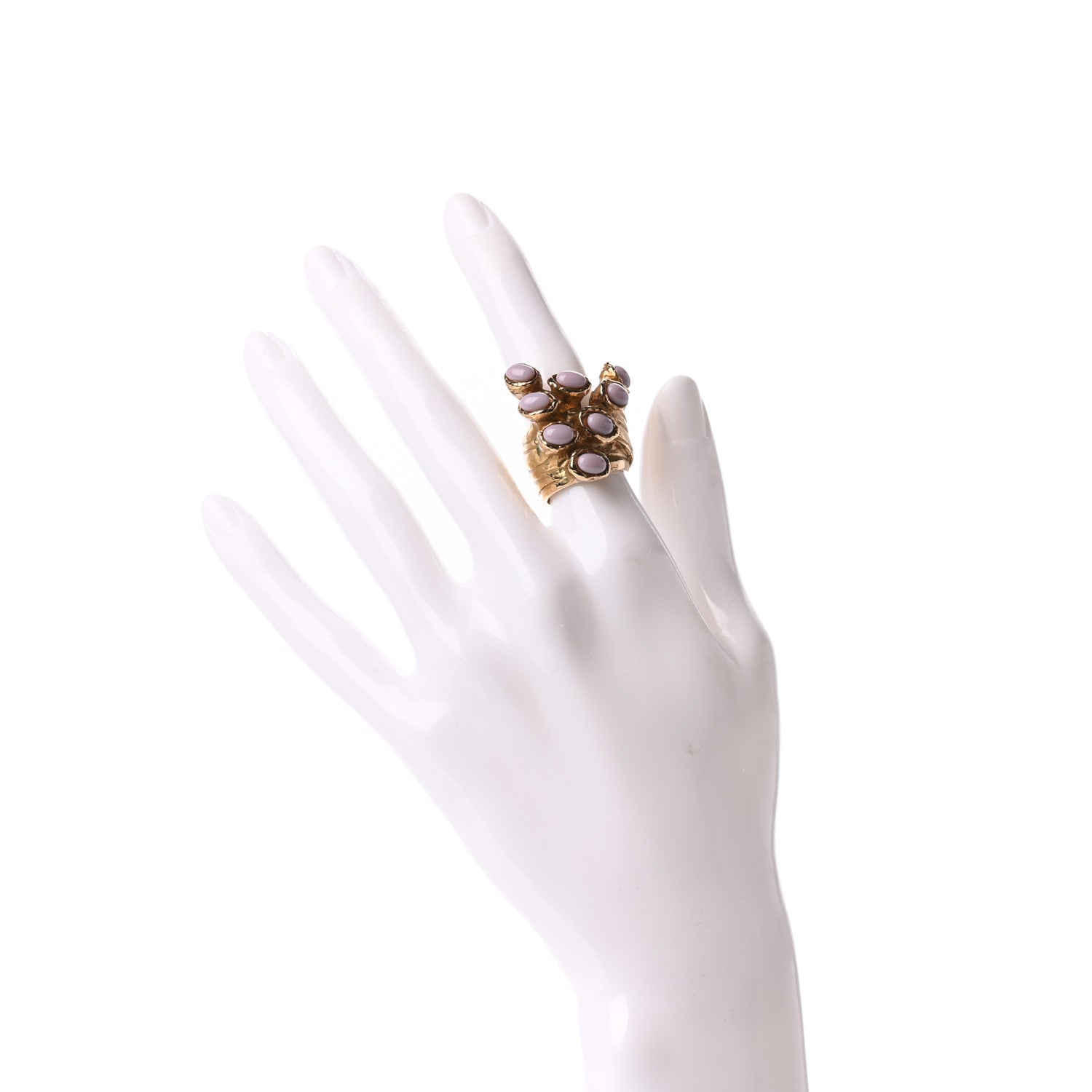 Saint Laurent Arty Dots Ring Gold 5 2 of 4