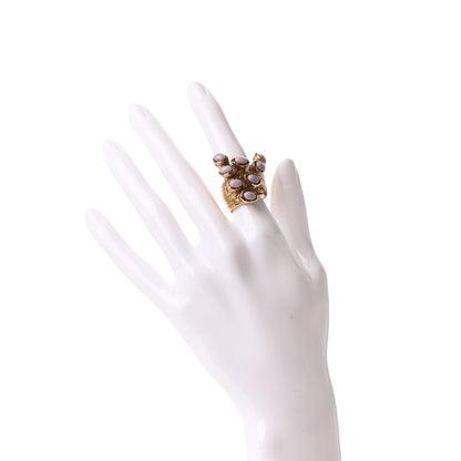 Saint Laurent Arty Dots Ring Gold 5 2 of 4