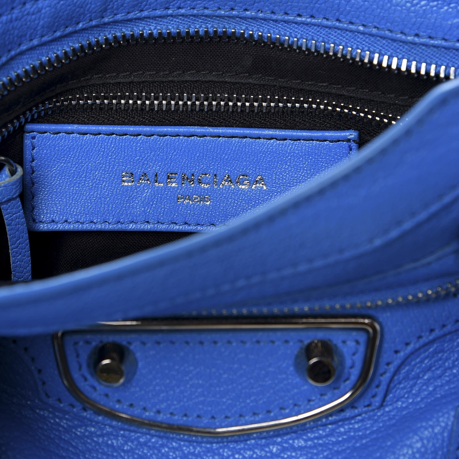 Balenciaga Chevre Gold Metallic Edge Hardware Mini City Bleu Ceylon 7 of 11