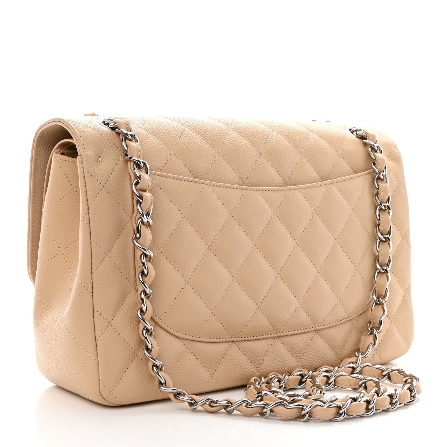 Chanel Caviar Quilted Jumbo Double Flap Beige Clair 3 of 13