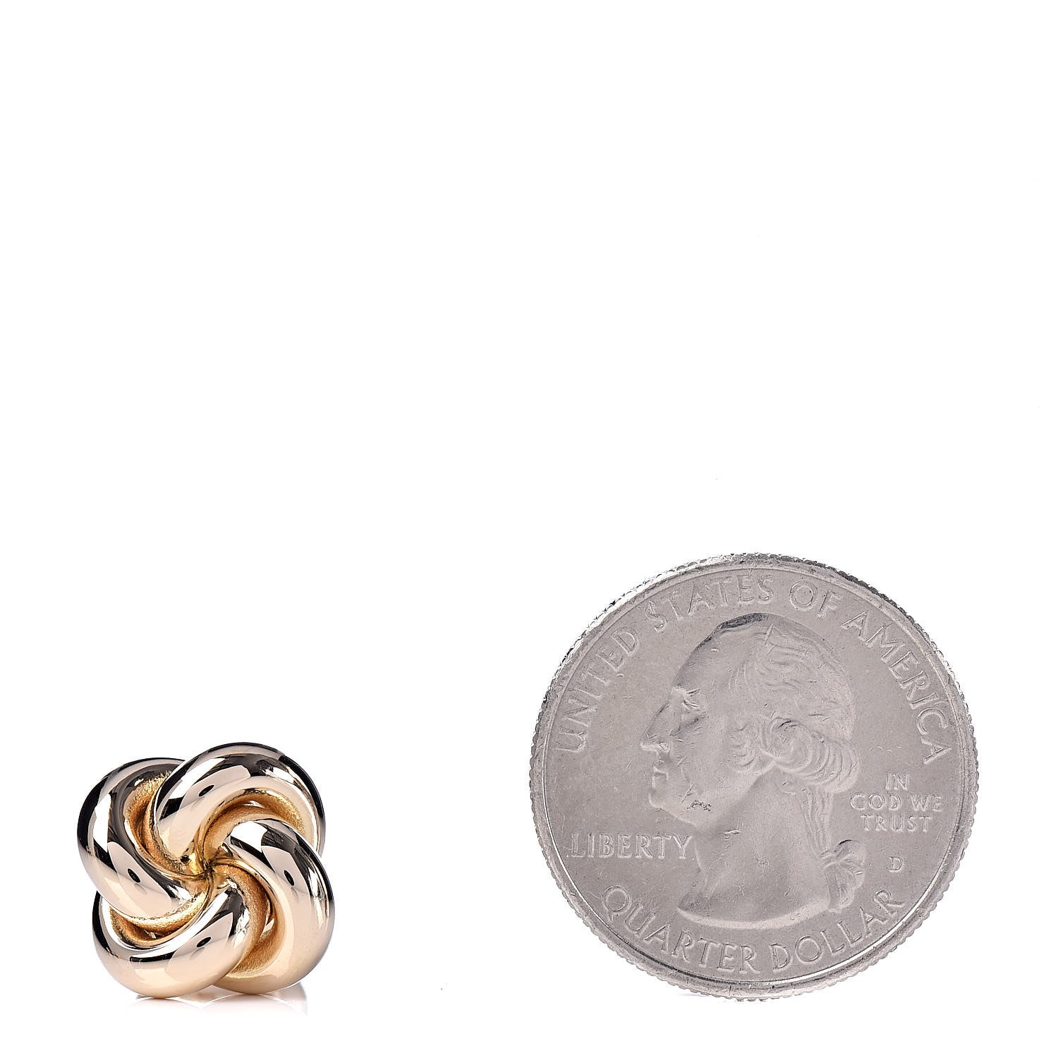 Tiffany 14K Yellow Gold Knot Cufflinks 3 of 7