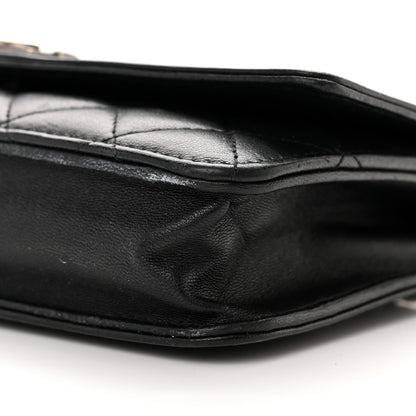 Chanel Lambskin Quilted Boy Wallet On Chain WOC Black 11 of 17