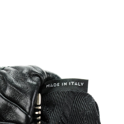Prada Nappa Gaufre Wristlet Clutch Nero Black 7 of 8