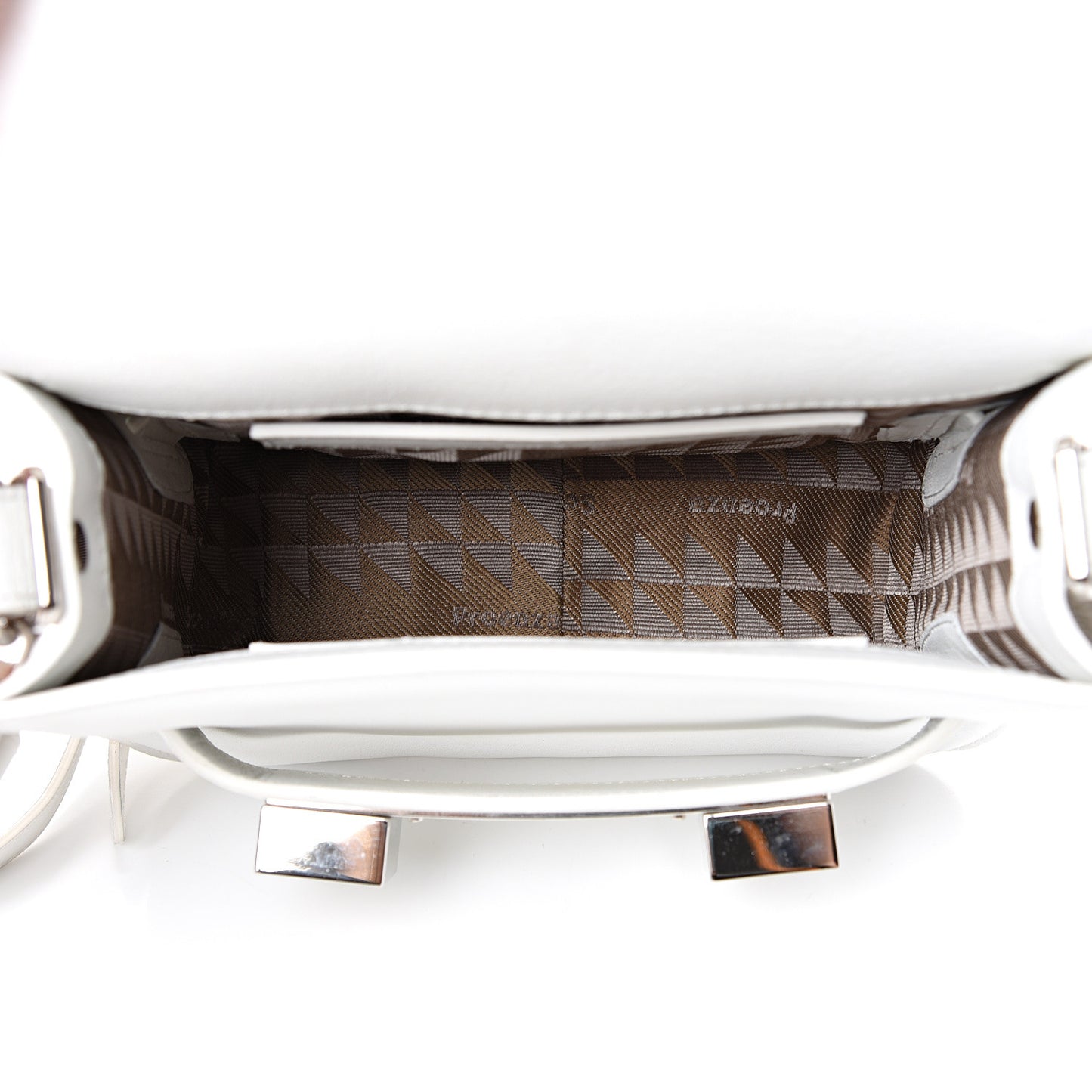 Calfskin Tiny PS11 Classic Shoulder Bag White