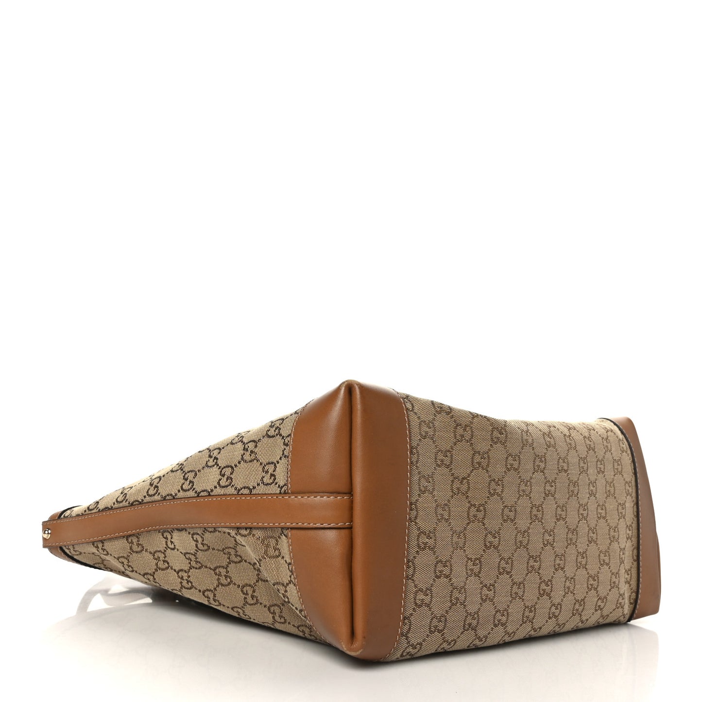 Metallic Monogram Medium Craft Tote Brown