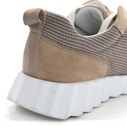 Hermes Air Mesh Suede Goatskin Bouncing Sneakers 38 Beige Camel 11 of 14