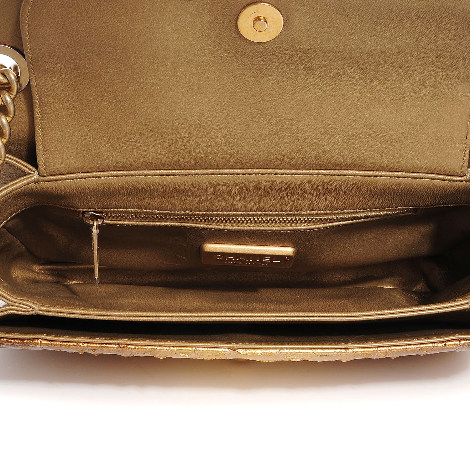 Chanel Python Medium Perfect Edge Flap Gold 7 of 8