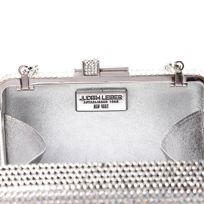 Judith Leiber Crystal Minaudiere Clutch Silver 8 of 9