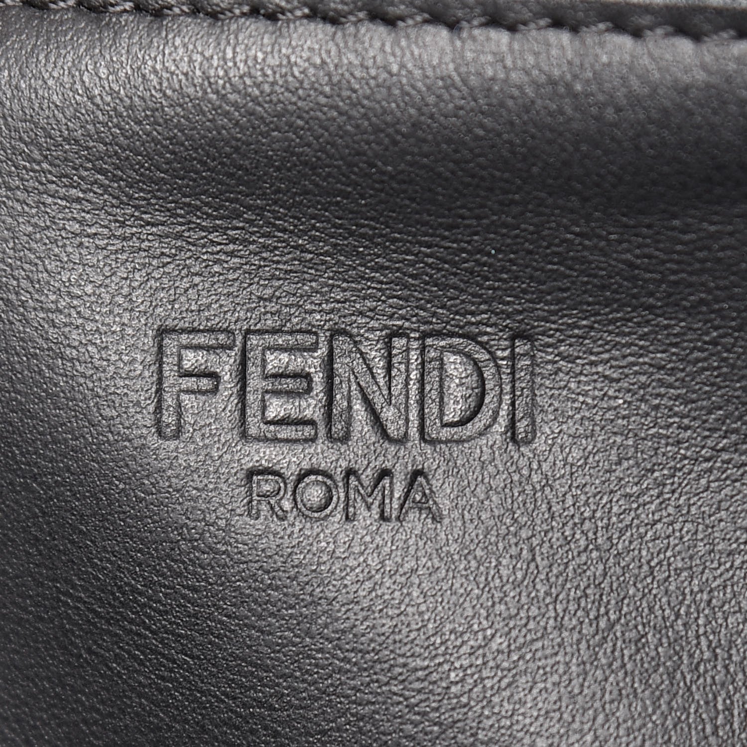 Fendi Nylon Calfskin Vocabulary Shopping Tote Black 8 of 14
