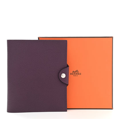 Hermes Togo Ulysse PM Notebook Cover Cassis 9 of 9