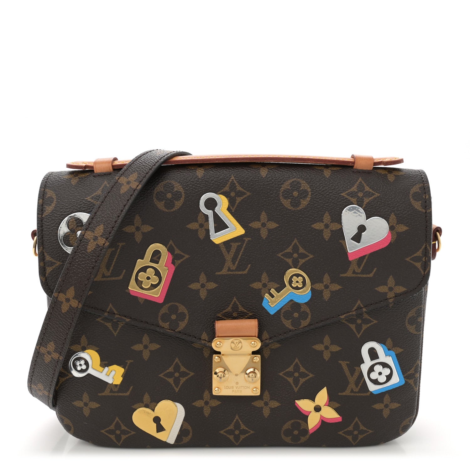 Louis Vuitton Monogram Love Lock Pochette Metis 1 of 12