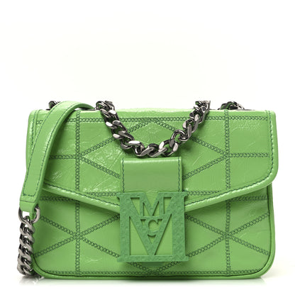 MCM Crash Calf Quilted Mini Travia Shoulder Bag Summer Green 1 of 10