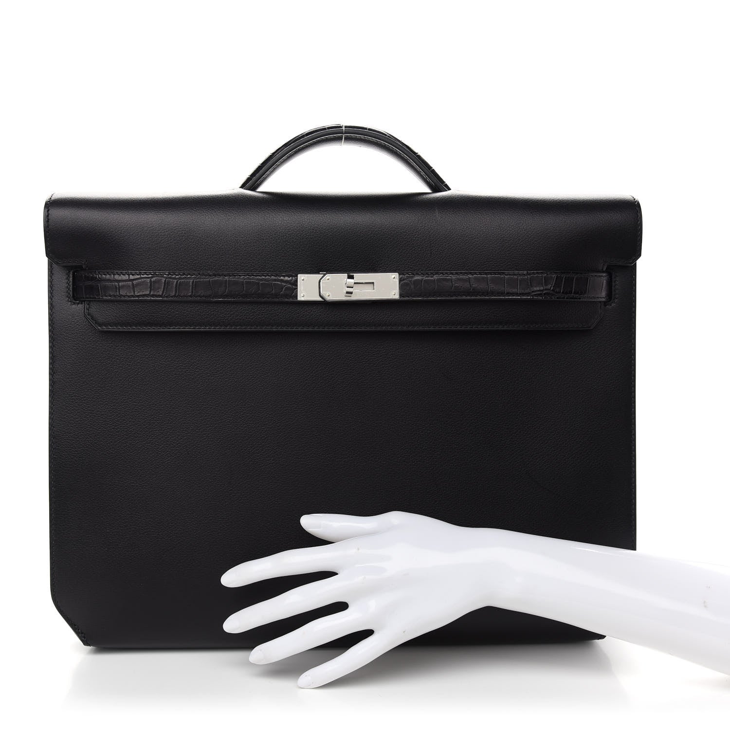 Hermes Shiny Porosus Crocodile Evergrain Kelly Depeches Touch 36