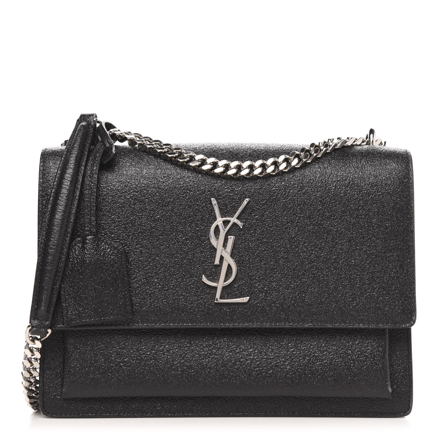 Saint Laurent Grained Calfskin Erosion Medium Monogram Sunset Black 1 of 10