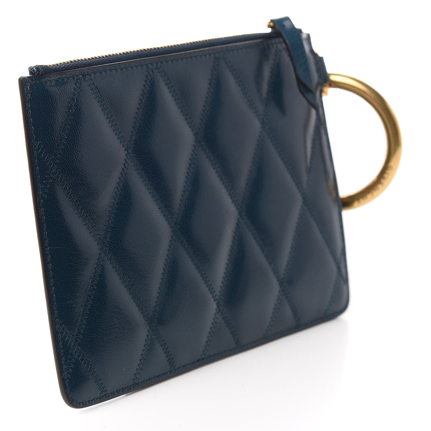 Goatskin Diamond Quilted GV3 Multi Pouch Blue