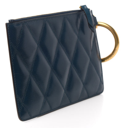 Givenchy Goatskin Diamond Quilted GV3 Multi Pouch Blue 2 of 9