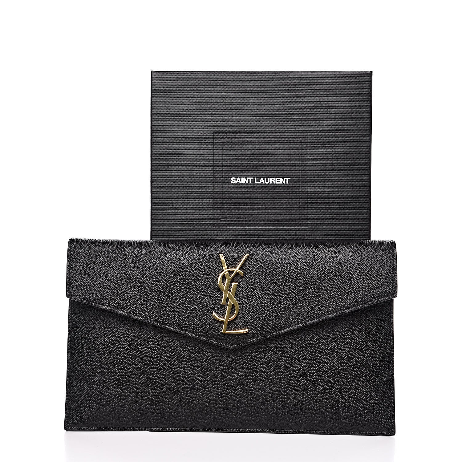 Saint Laurent Grain De Poudre Uptown Pouch Black 6 of 6