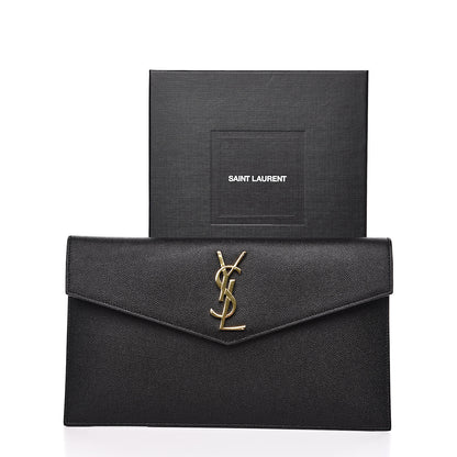 Saint Laurent Grain De Poudre Uptown Pouch Black 6 of 6
