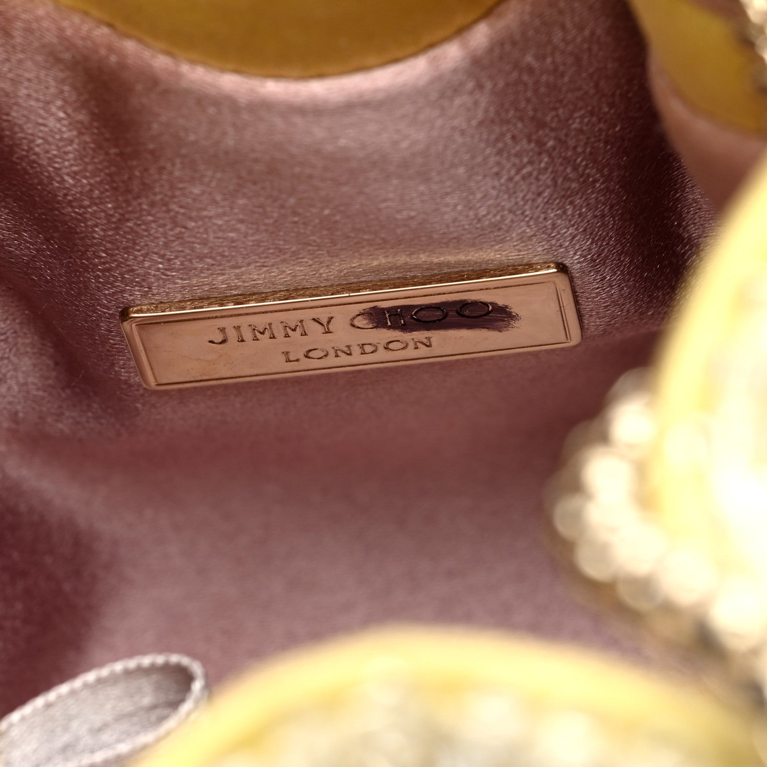 Jimmy Choo Satin Crystal Embellished Micro Bon Bon Bag Light Yellow 6 of 9
