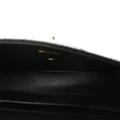 Chanel Lambskin Resin Quilted Top Handle Flap Black 5 of 10