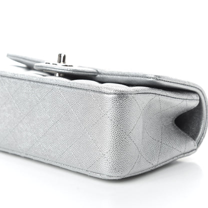 Chanel Metallic Caviar Quilted Mini Top Handle Rectangular Flap Silver 6 of 10