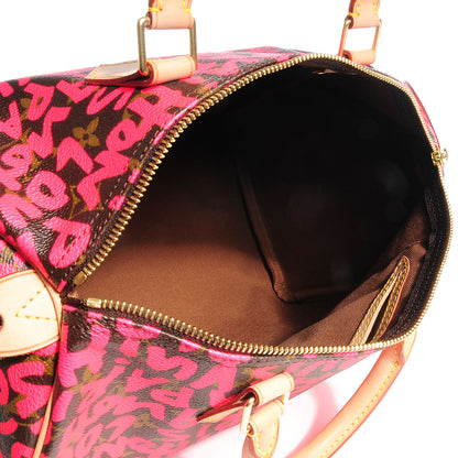 Louis Vuitton Monogram Graffiti Speedy 30 Fuchsia 5 of 7