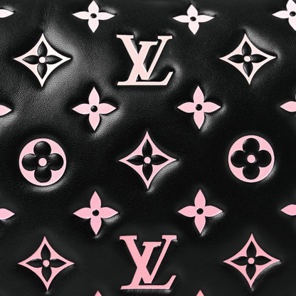 Louis Vuitton Lambskin Embossed Monogram LV Ski Coussin BB Black Rose 7 of 10