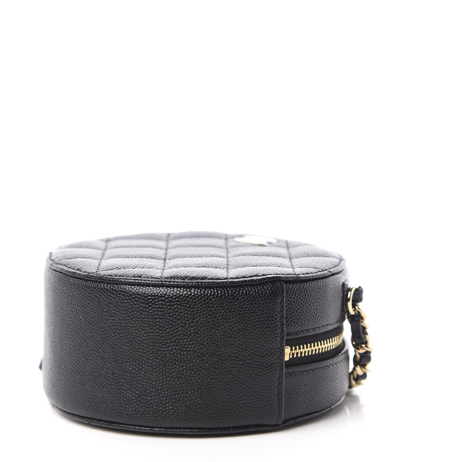 Chanel Caviar Quilted Round Clutch With Chain Black 7 of 10