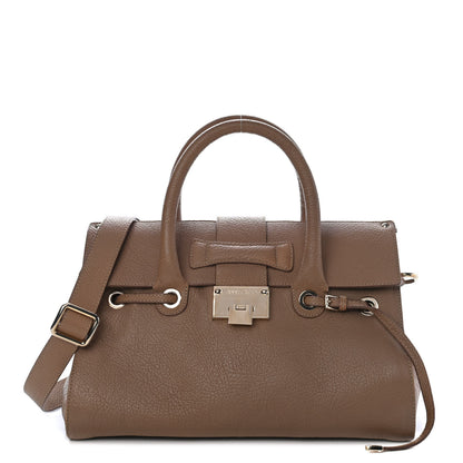 Jimmy Choo Grainy Calfskin Large Rosalie Satchel Nude 1 of 4