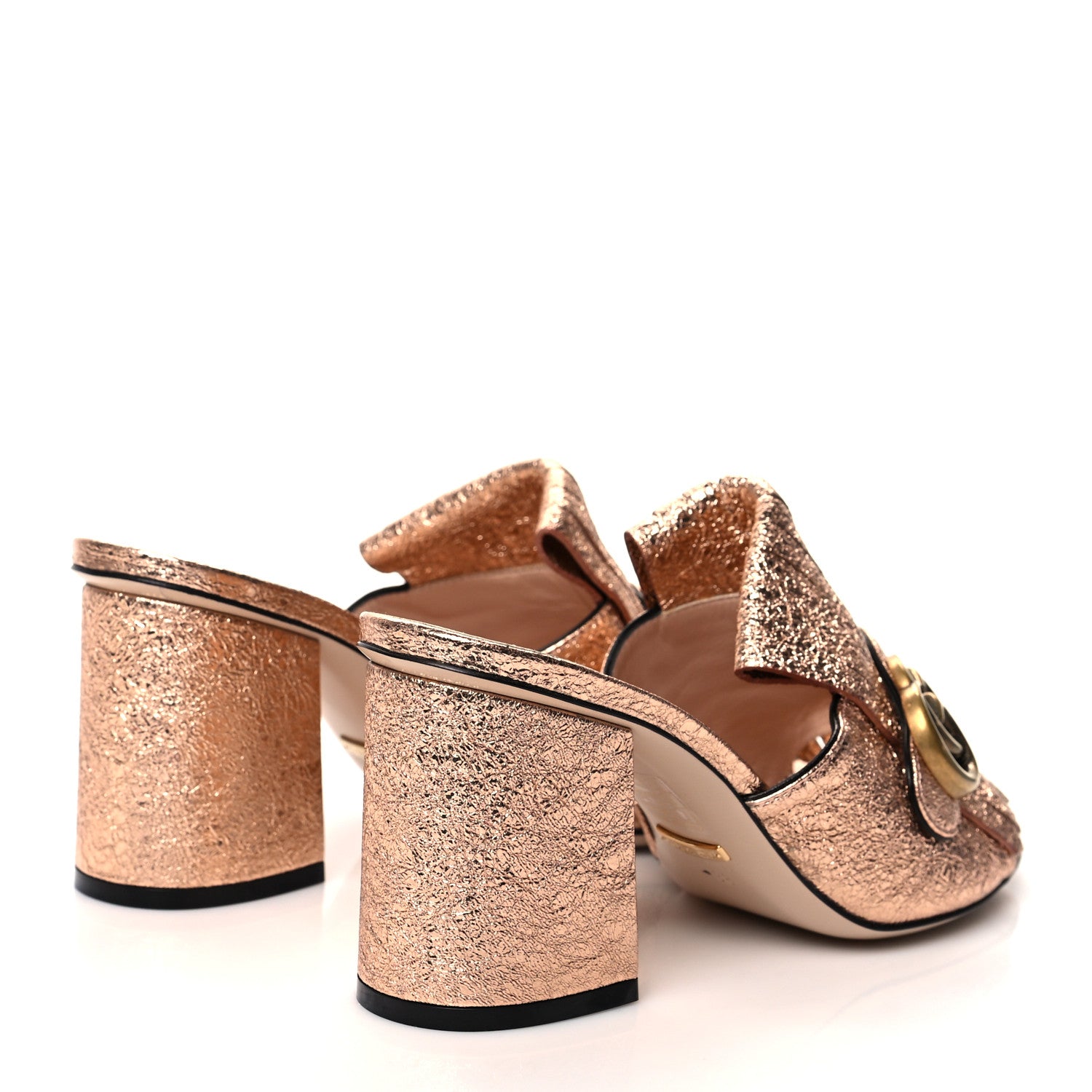 Gucci Galassia GG Marmont Fringe 75mm Slide Sandals 38 Salmone 4 of 7