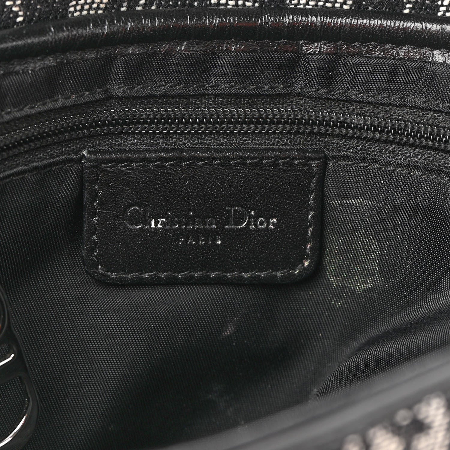 Christian Dior Monogram Saddle Bag Black 6 of 9