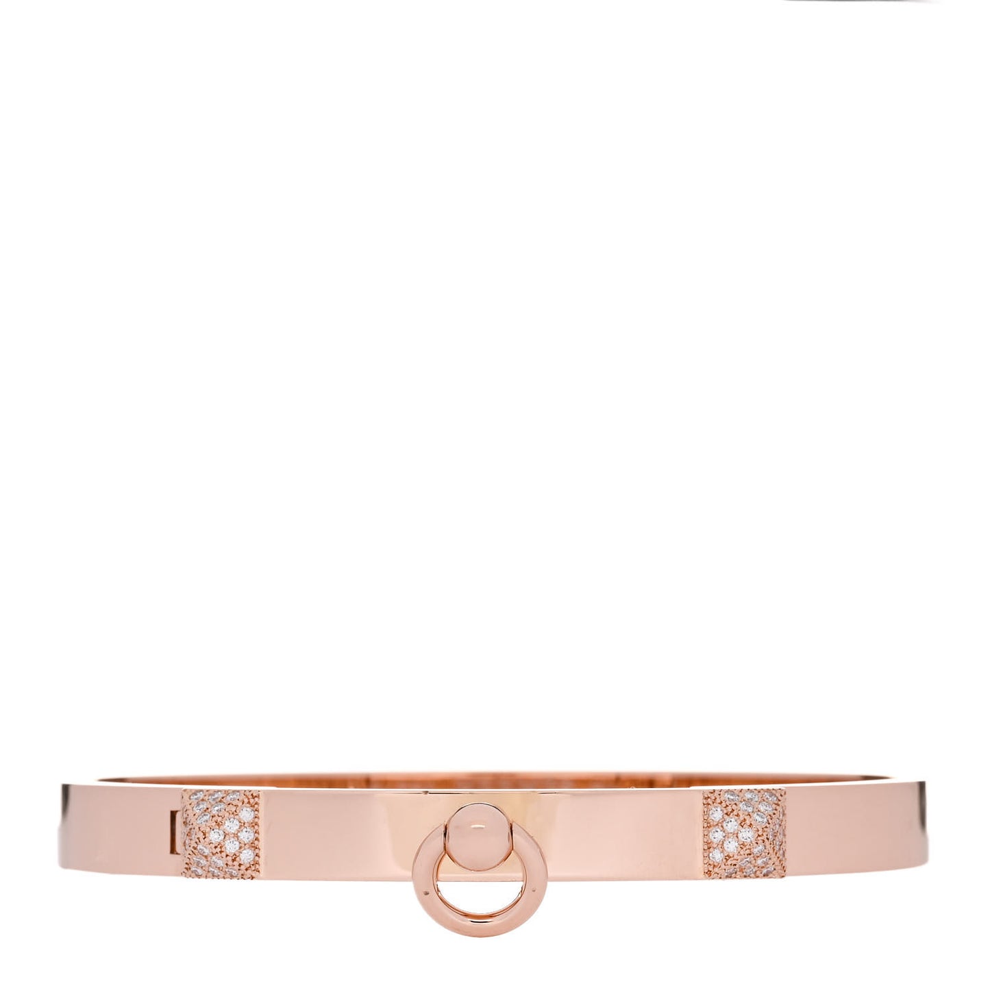 18K Rose Gold Diamond PM Collier De Chien Bracelet SH