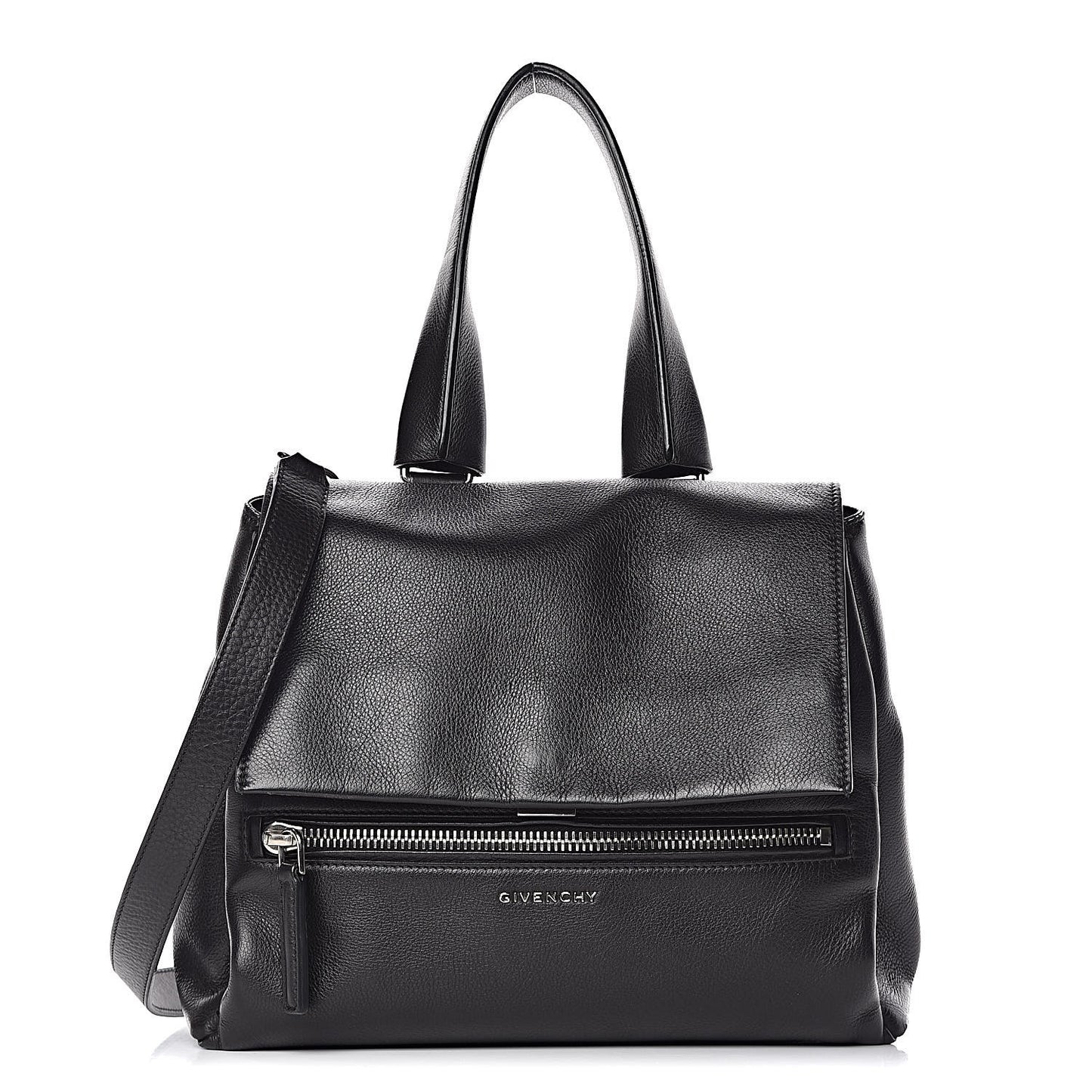 Calfskin Small Pandora Pure Flap Bag Black