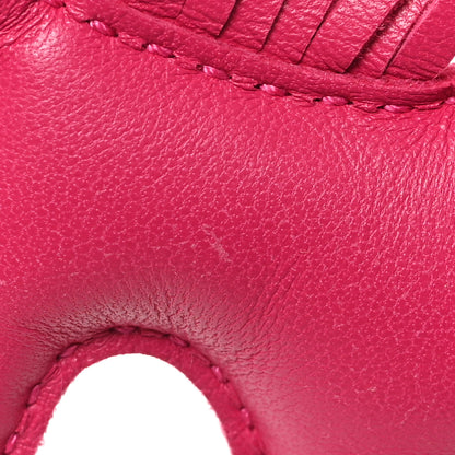 Hermes Milo Lambskin Grigri Rodeo Horse Bag Charm PM Rose Mexico 4 of 4