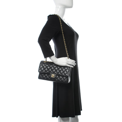 Chanel Caviar Quilted Medium Double Flap Black 2 of 13