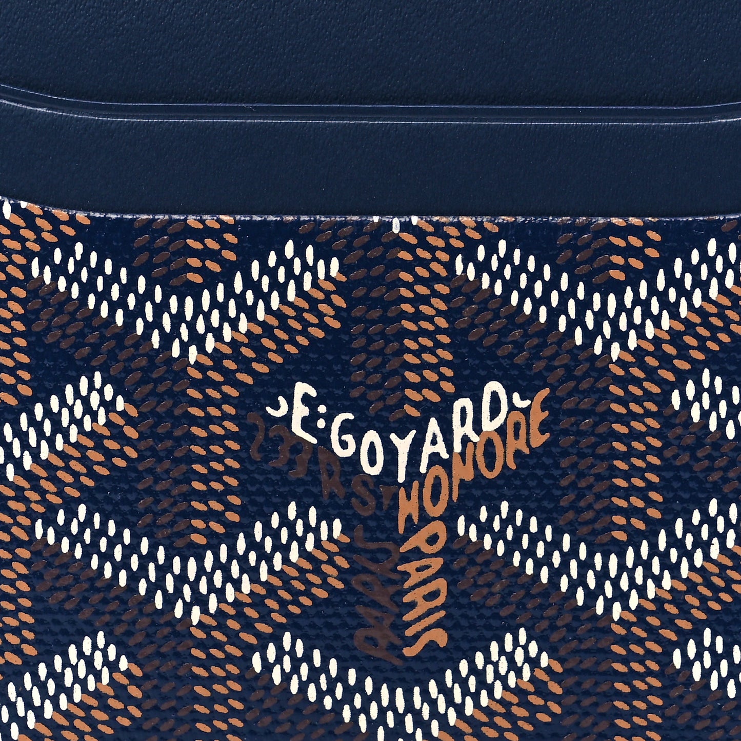 Goyardine Saint Sulpice Card Holder Navy