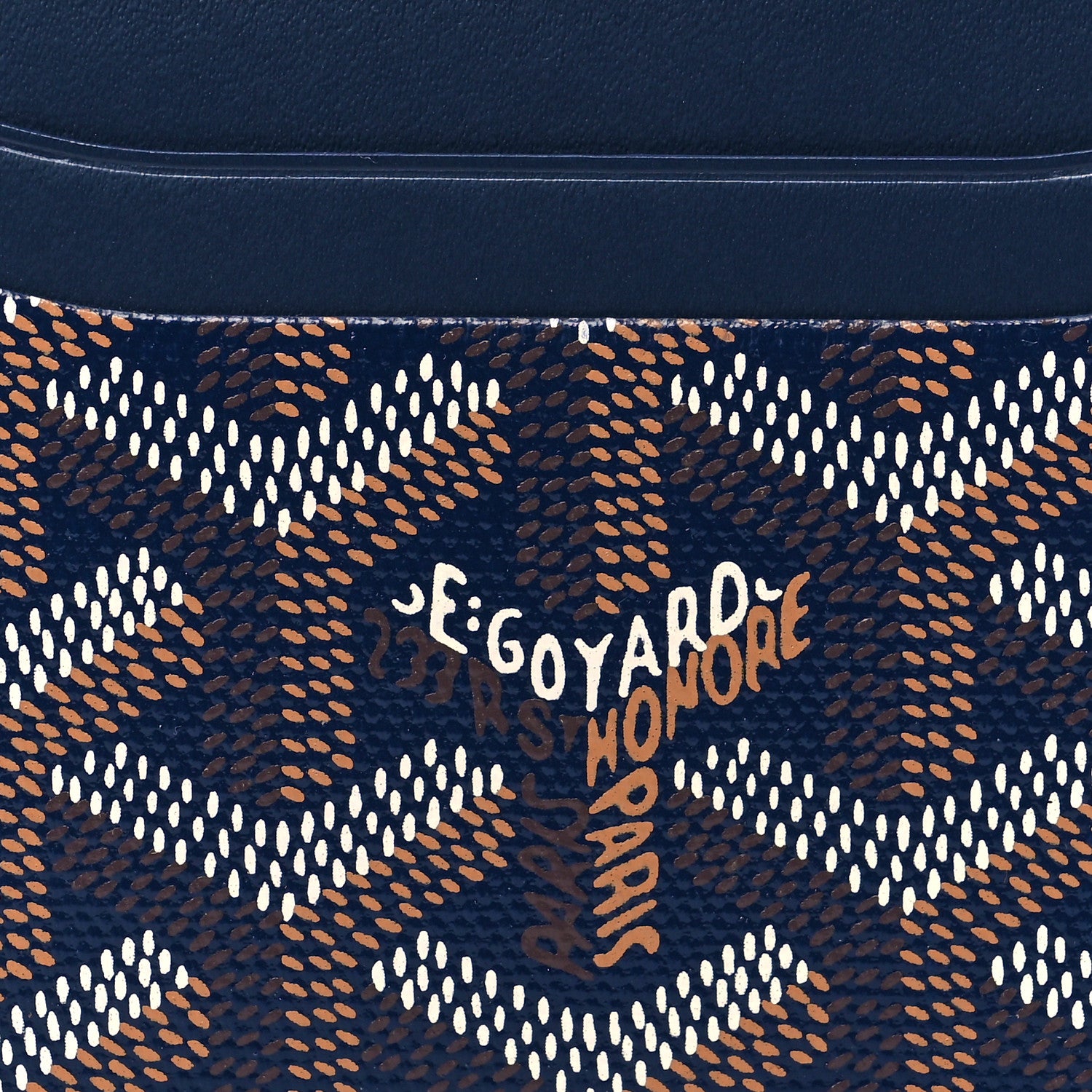 Goyard Goyardine Saint Sulpice Card Holder Navy 7 of 7