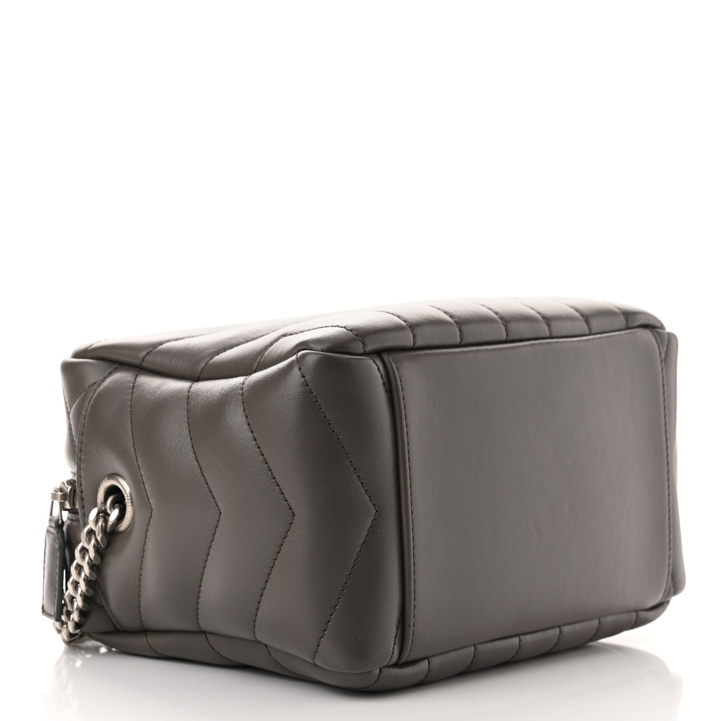 Calfskin Y Quilted Monogram Small Loulou Bowling Bag Earth