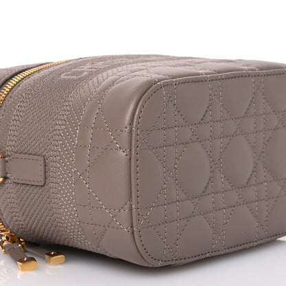 Christian Dior Lambskin Cannage Small Diortravel Vanity Case Warm Taupe 4 of 10