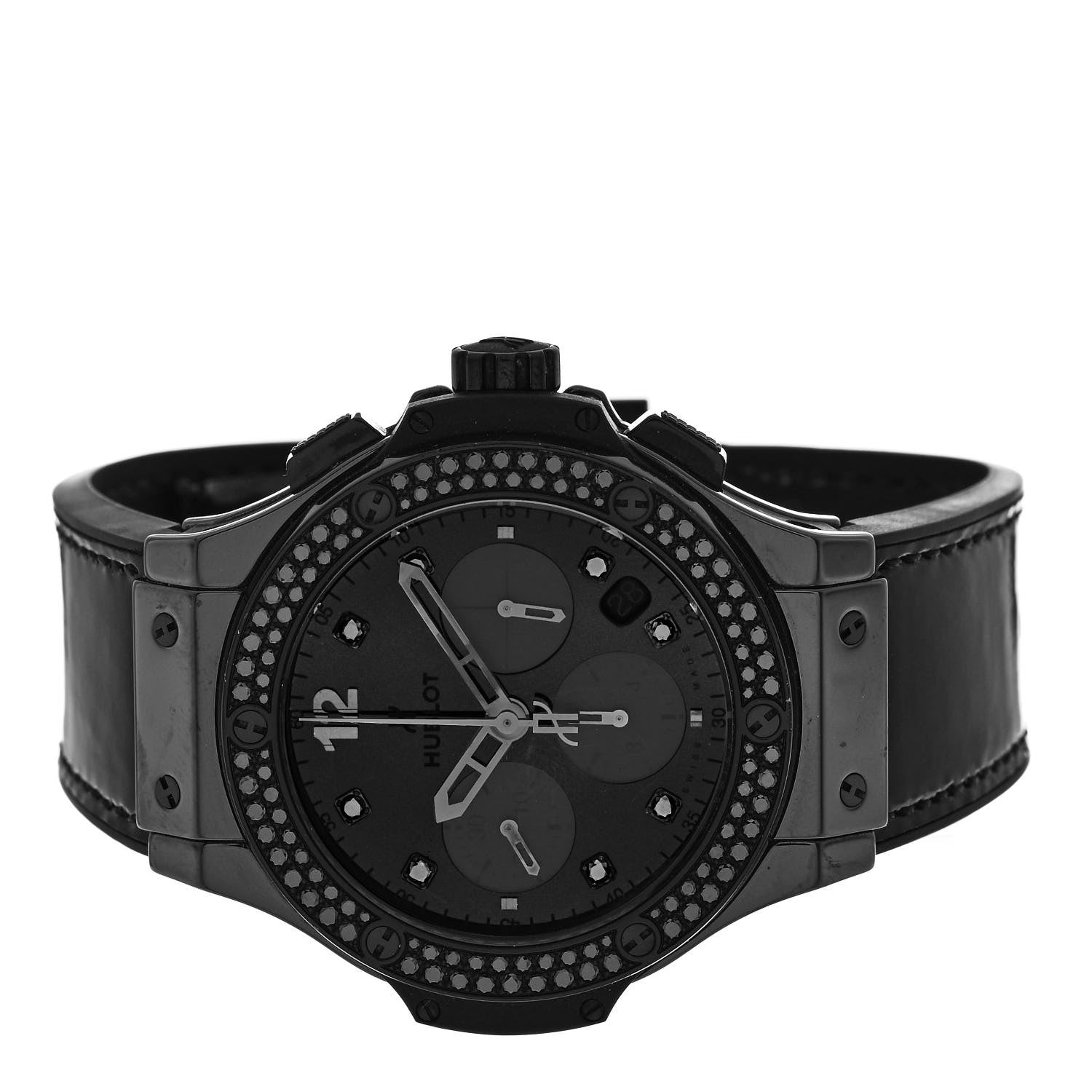 Hublot Ceramic Alligator Black Diamond 41mm Big Bang All Black Limited Edition Automatic Watch 341.CX.1210.VR.1100 2 of 4