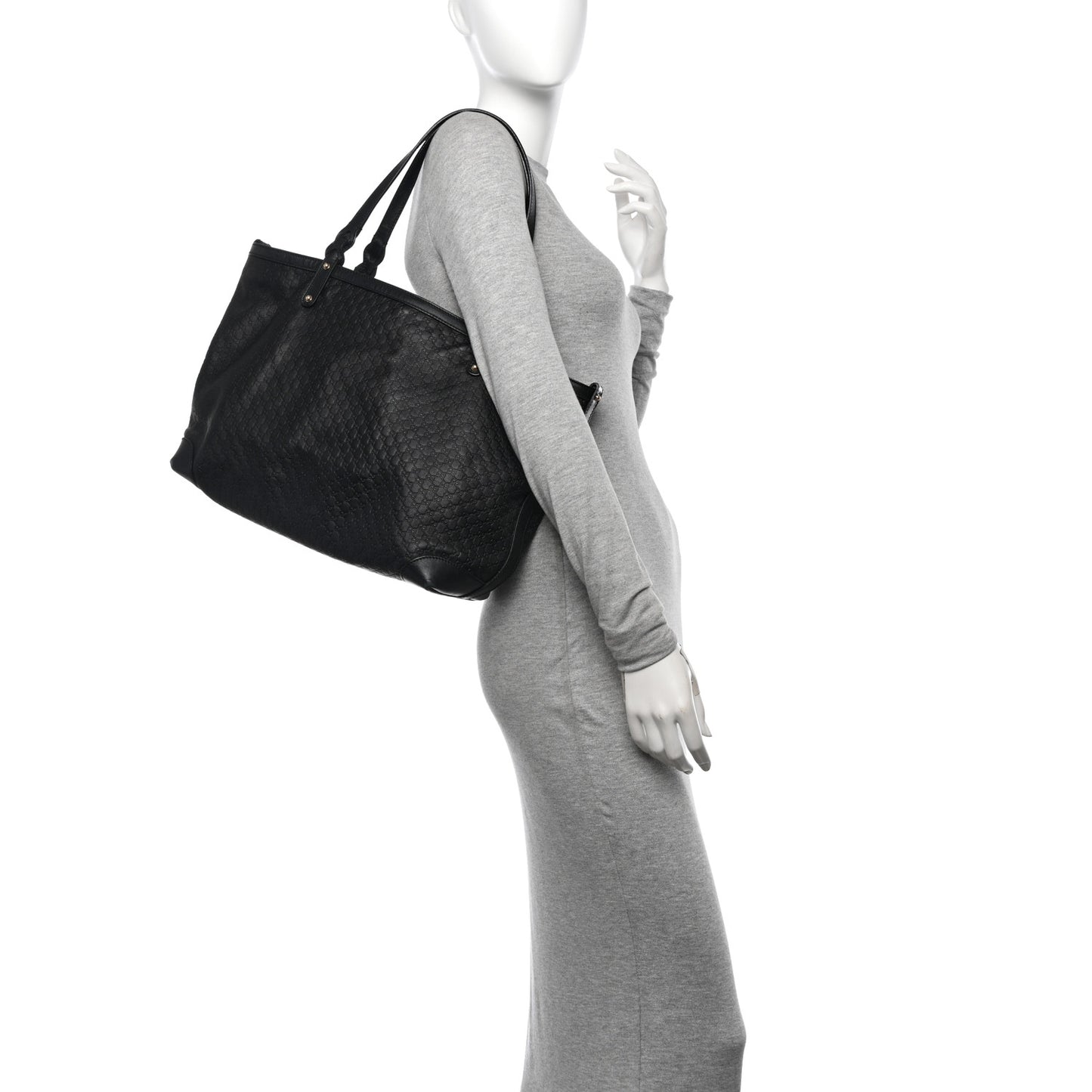 Microguccissima Medium Craft Tote Black
