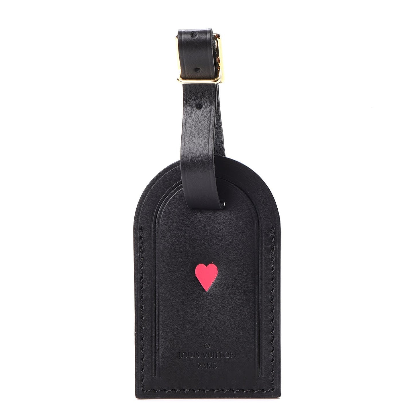 Calfskin Luggage Tag Black