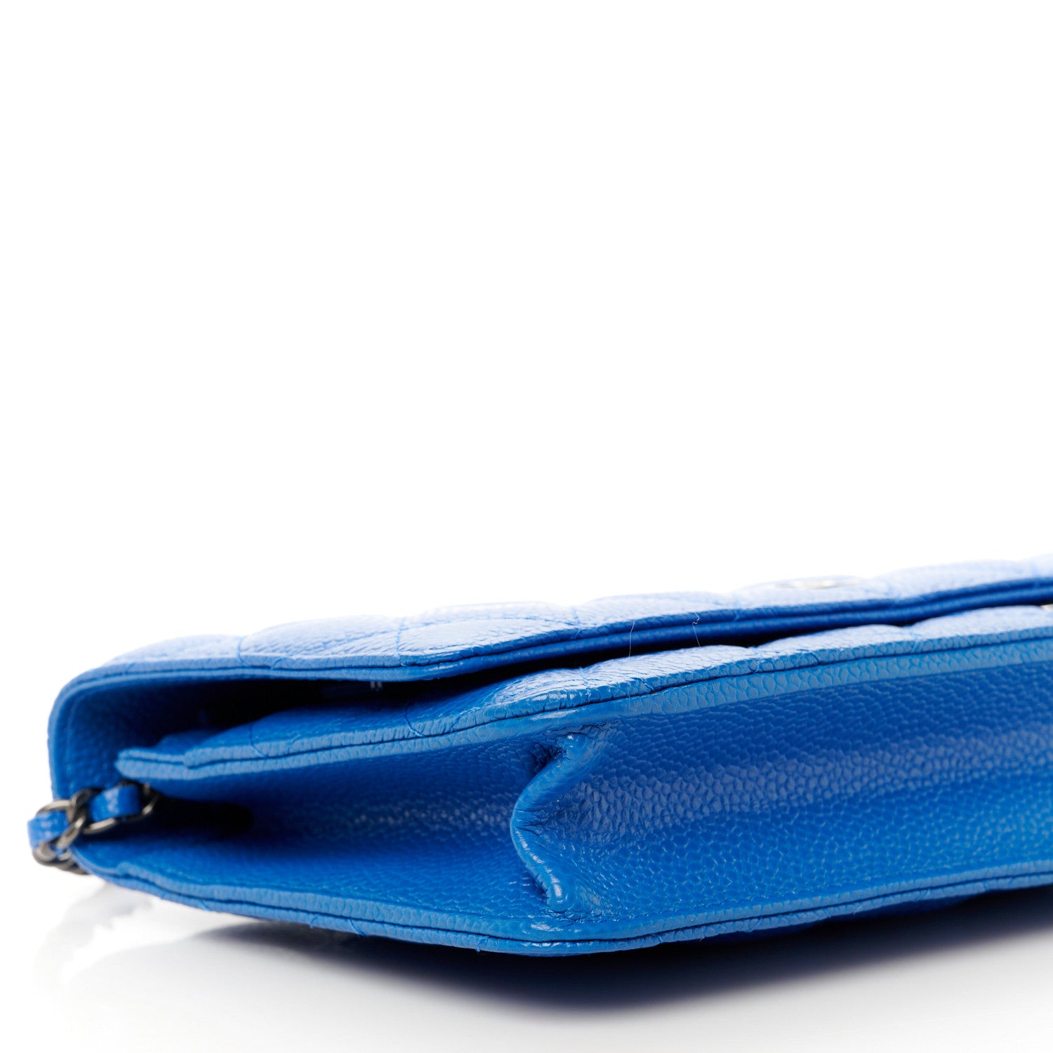 Chanel Caviar Quilted Wallet on Chain WOC Blue 10 of 12