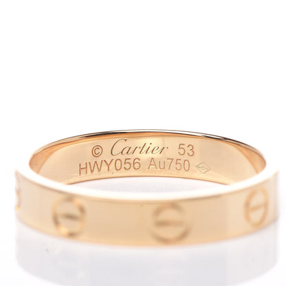Cartier 18K Yellow Gold 3.5mm LOVE Wedding Band Ring 53 6.25 4 of 5