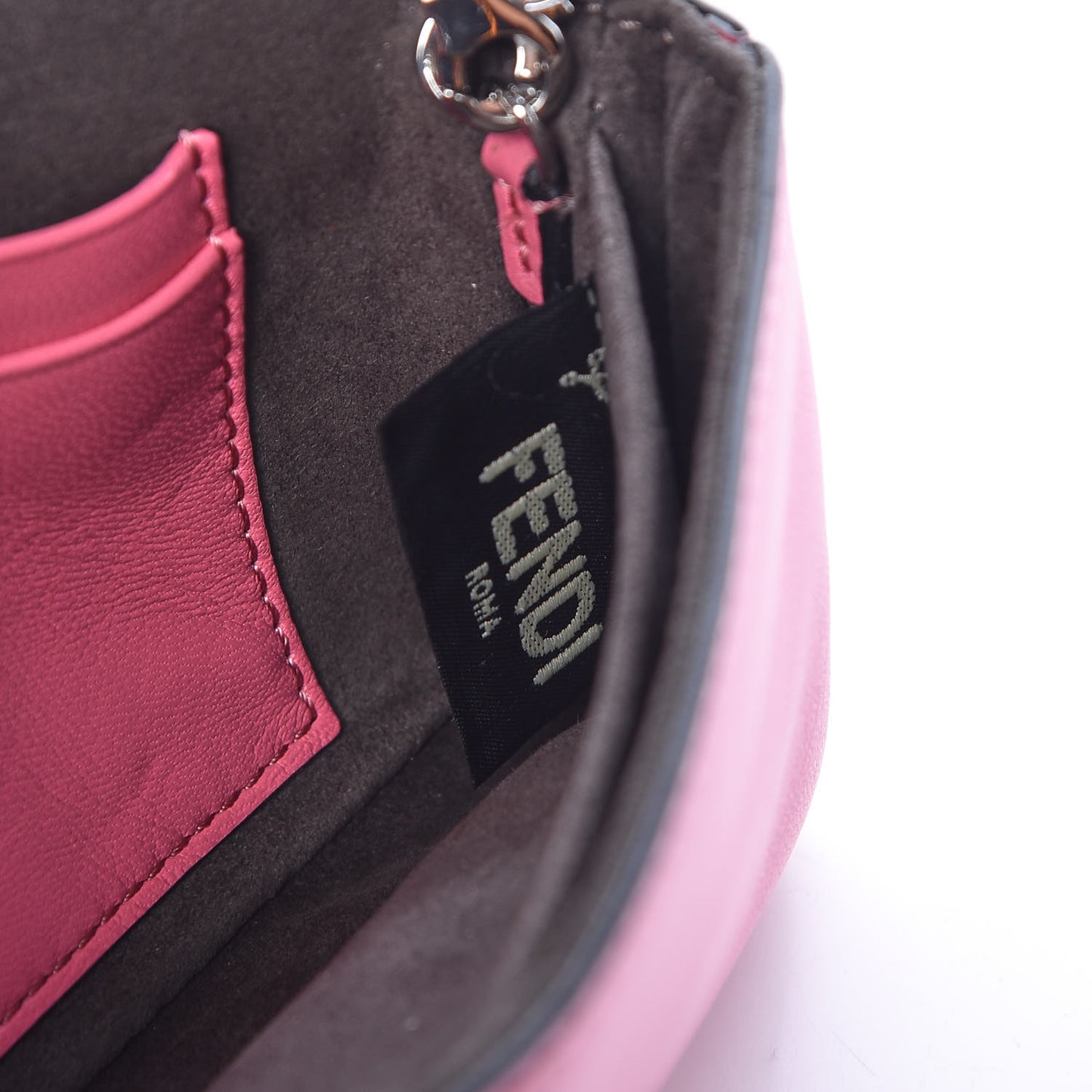 Nappa Rabbit Fox Fur Micro Buggie Baguette Rosa Fluo Multicolor