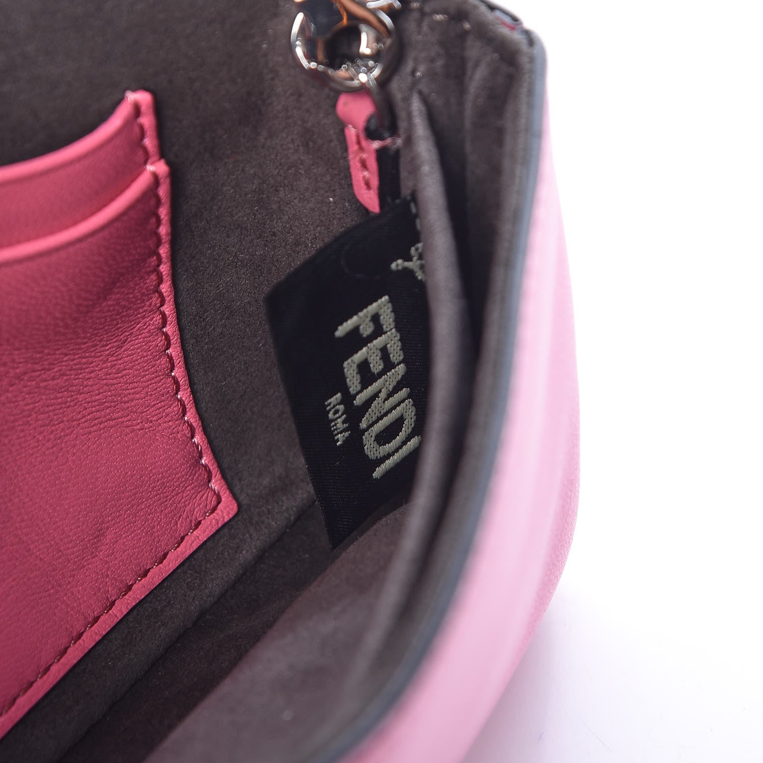 Fendi Nappa Rabbit Fox Fur Micro Buggie Baguette Rosa Fluo Multicolor 7 of 11