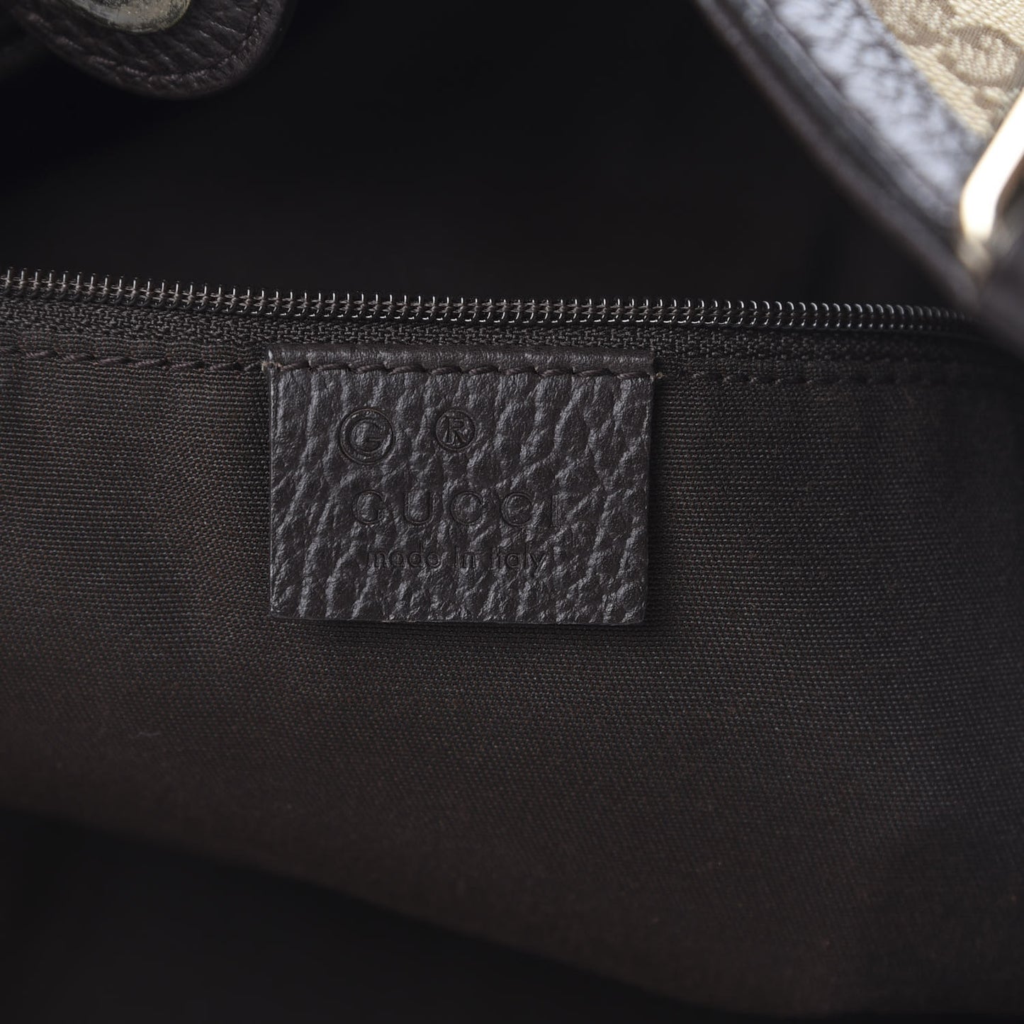 Monogram Dollar Calfskin Large Sukey Tote Beige Ebony Testa di Moro