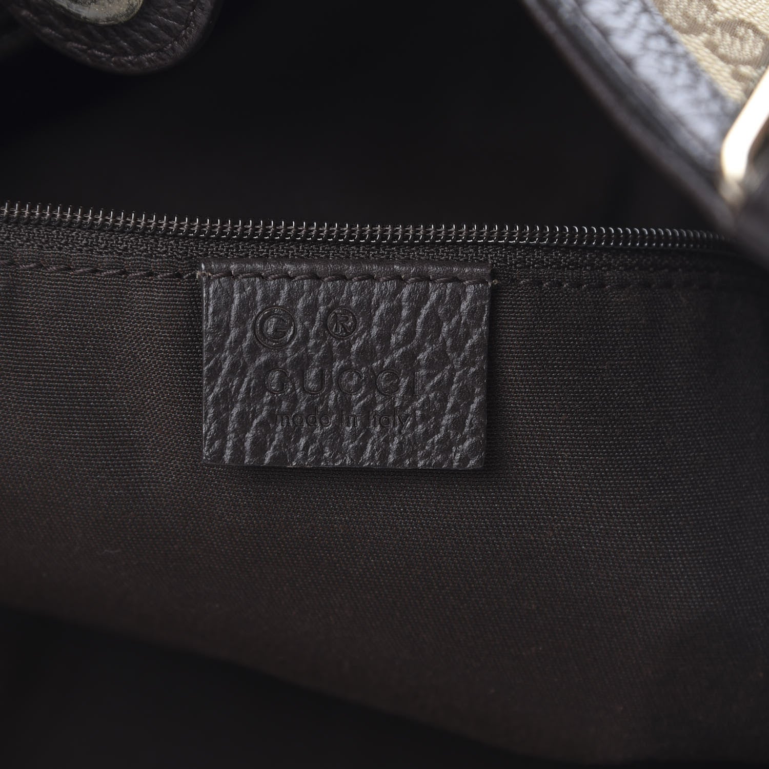 Gucci Monogram Dollar Calfskin Large Sukey Tote Beige Ebony Testa di Moro 5 of 13