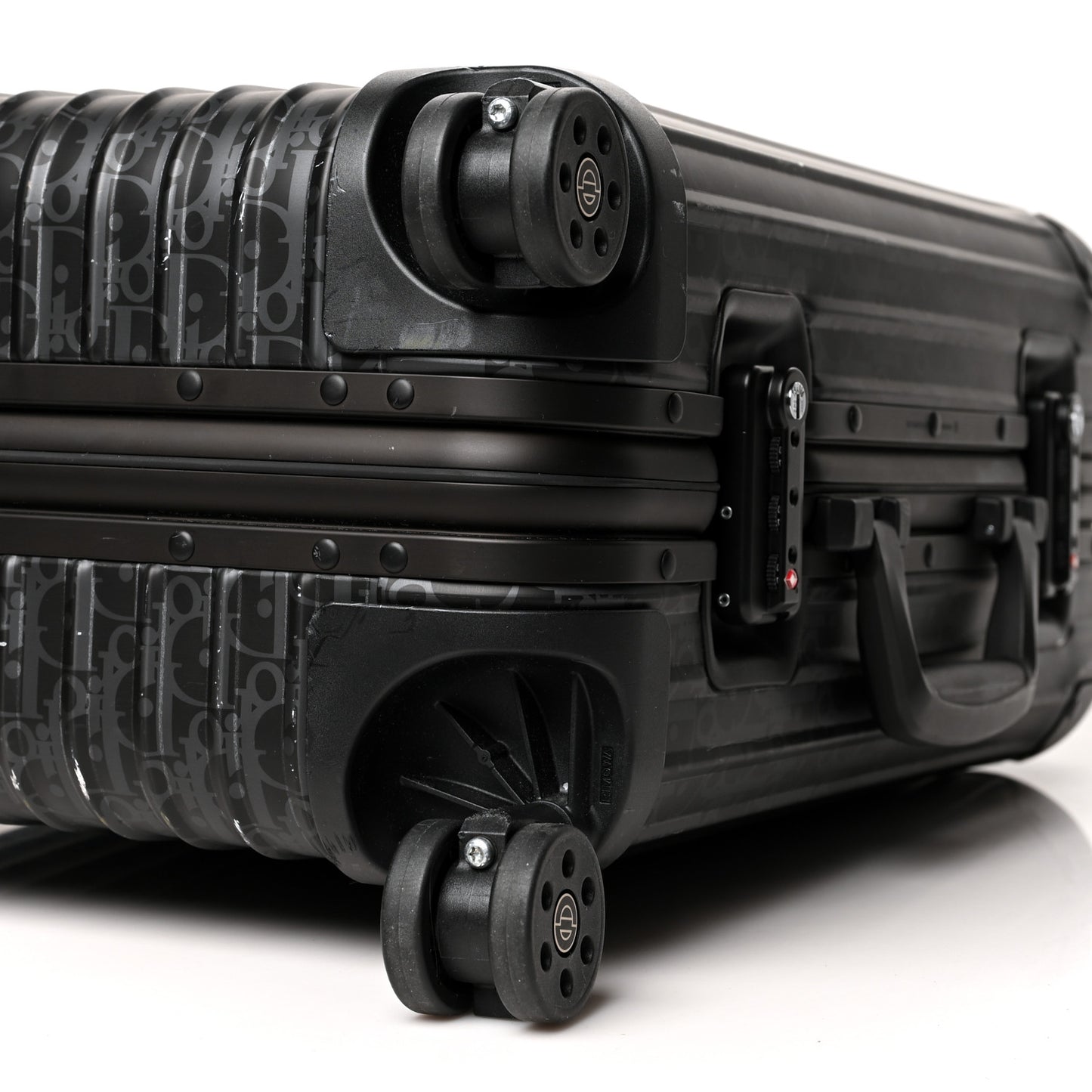 X RIMOWA Aluminum Zucca Print Roll Away Carry On Luggage